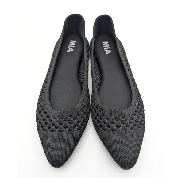 MIA Lovi Knit Pointed Toe Dressy Ballet Flats Women's Black Size US7.5M EU38 - Picture 10 of 10